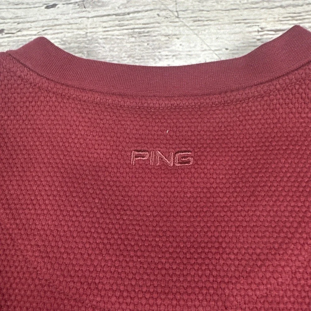 Ping Collection Men's L Maroon Golf Vest Pullover